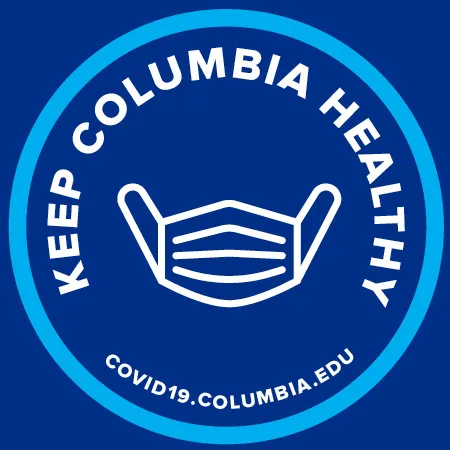 "Keep Columbia Healthy" with image of face covering