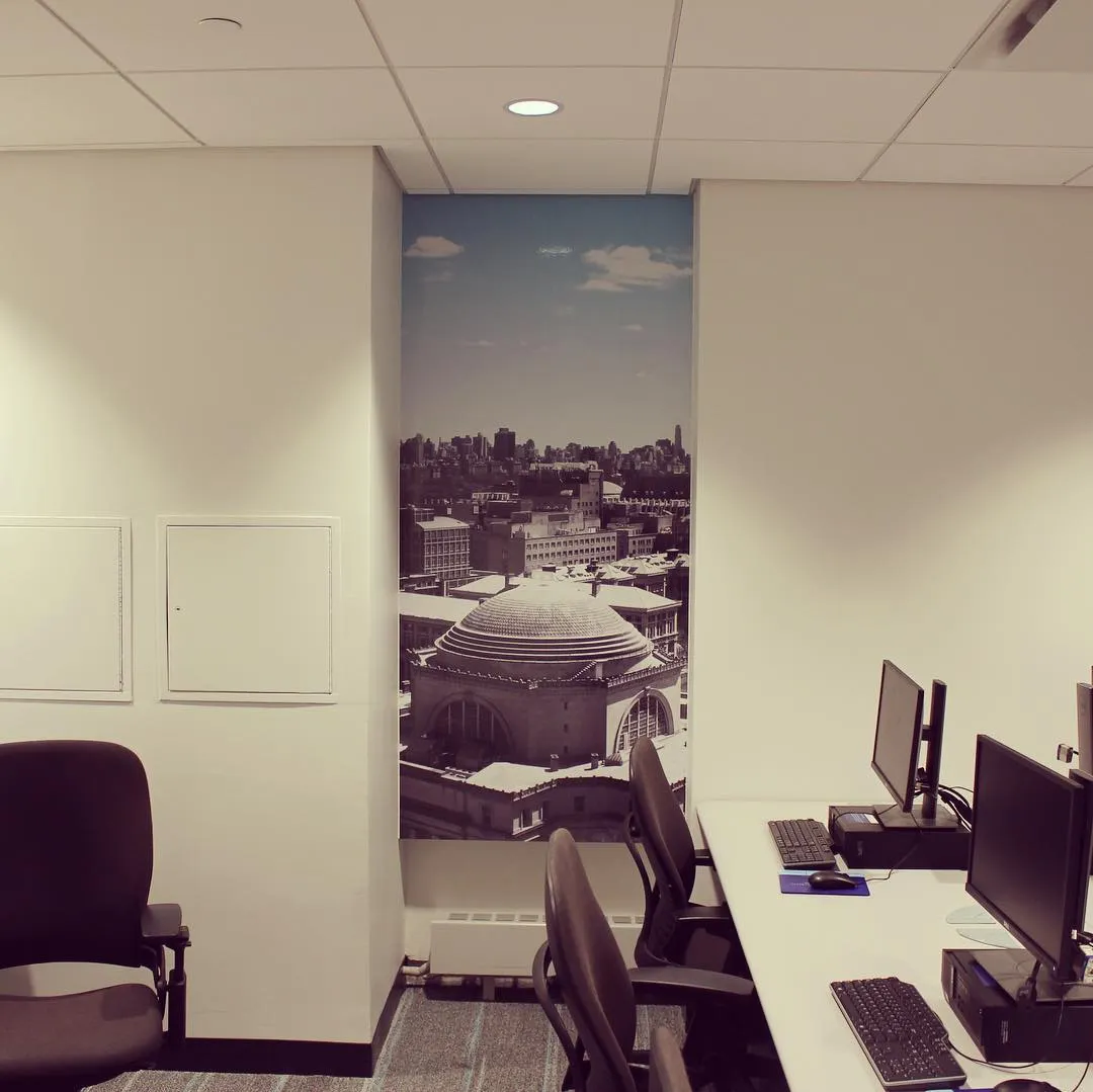 wall graphic in computer lab